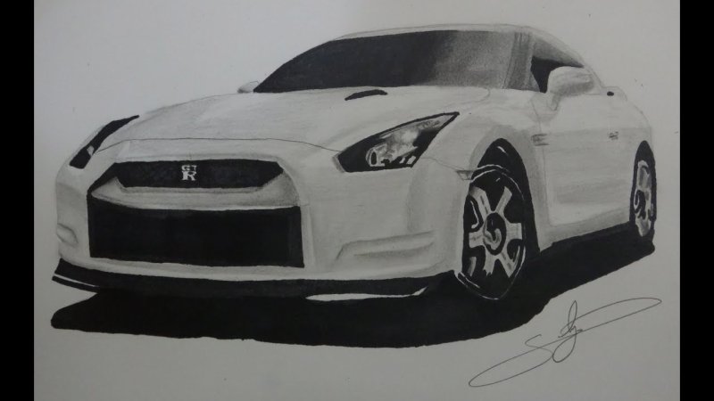 nissan gtr 35 drawing