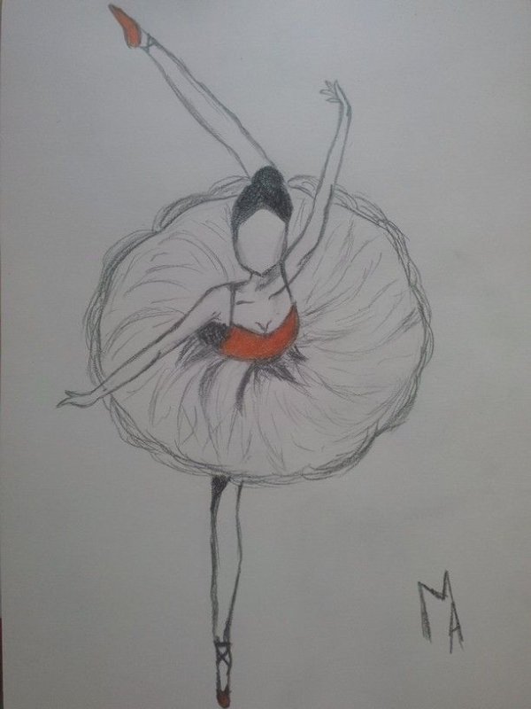 Балерина рисунок