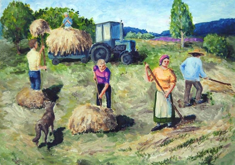 Художник Петр Кончаловский сенокос