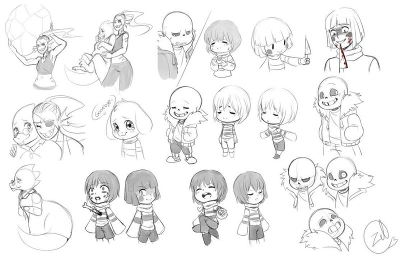 Undertale Sans раскраска