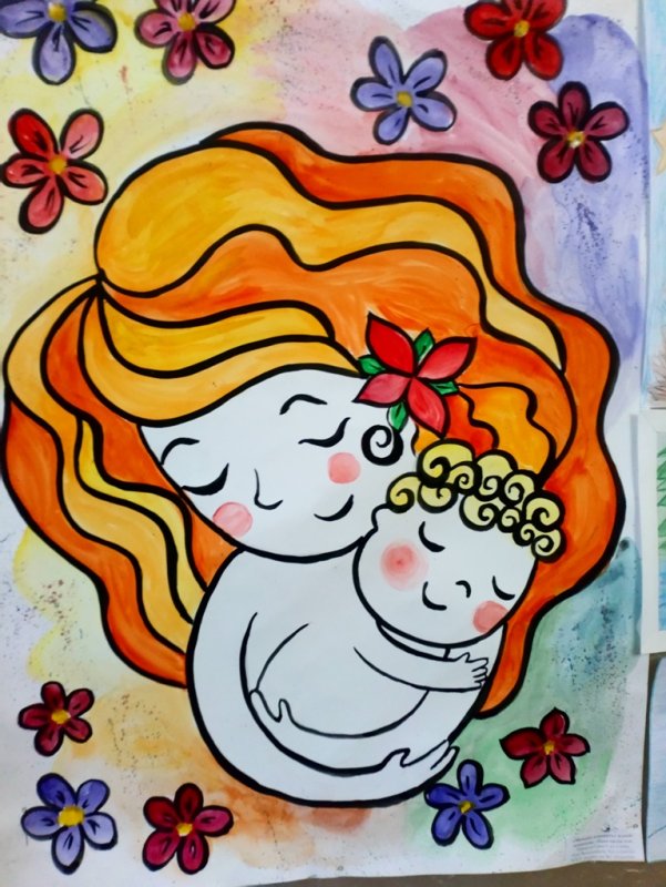 Рисунок на тему день матери