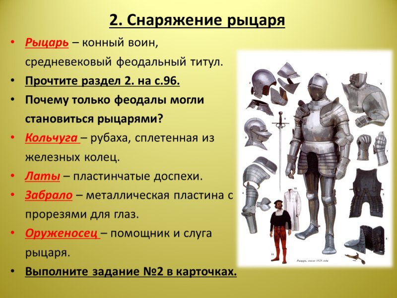 Снаряжение рыцаря средневековья