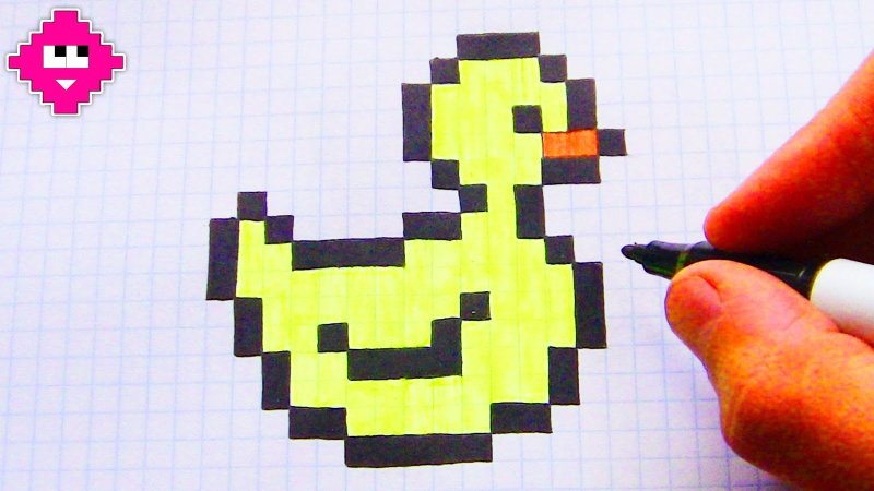 Рисунки по клеткам простые