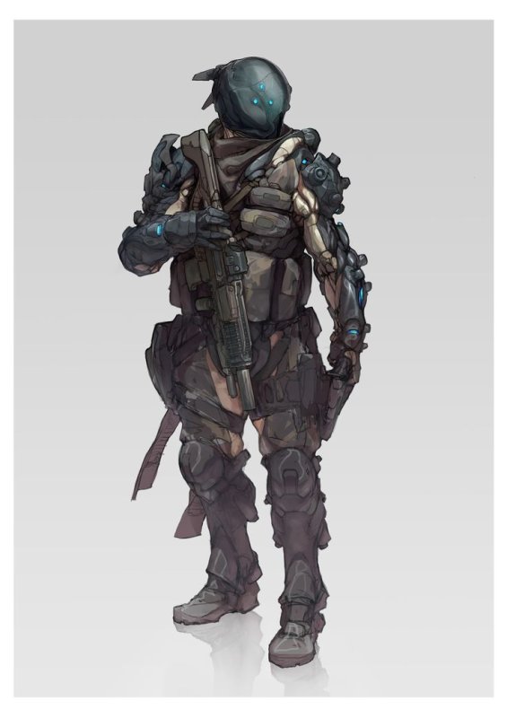 Cyberpunk концепт солдаты