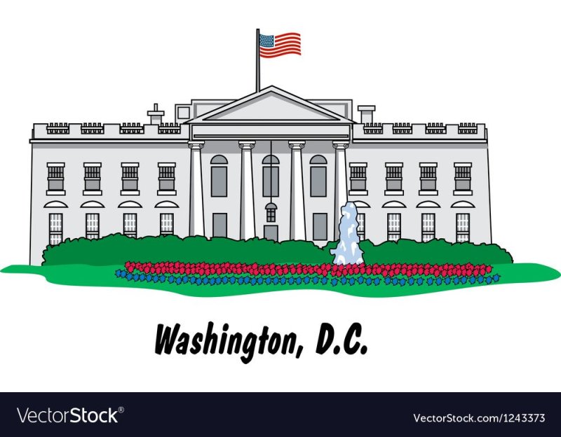 Белый дом Вашингтон рисунок