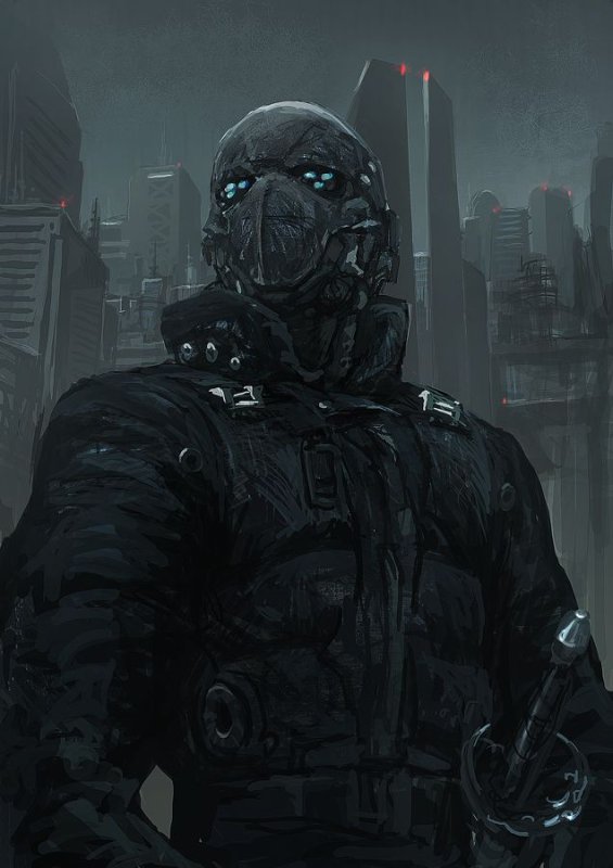 Cyberpunk 2077 наемник солдат