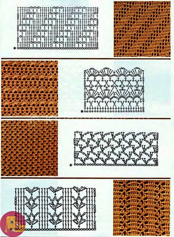 Простые узоры крючком