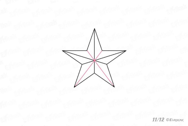 Звезда рисунок карандашом
