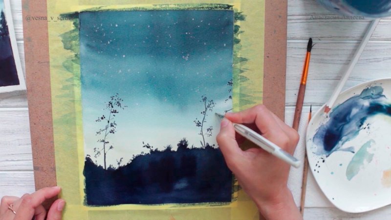Рисунки акварелью для начинающих
