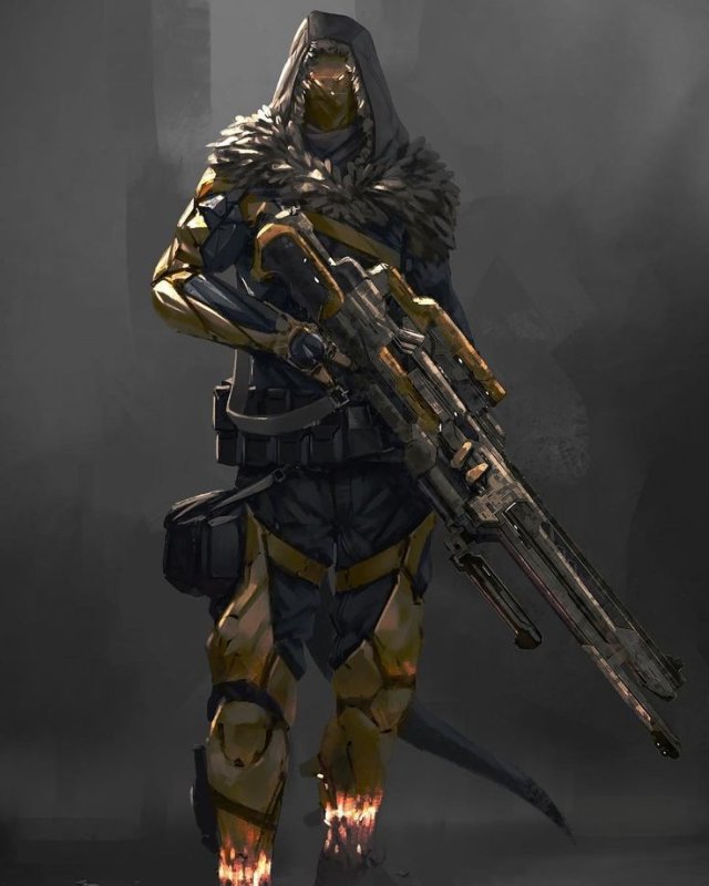 Наемник солдат character Concept Art
