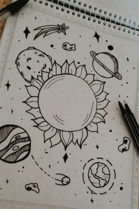 Средние рисунки для скетчбука