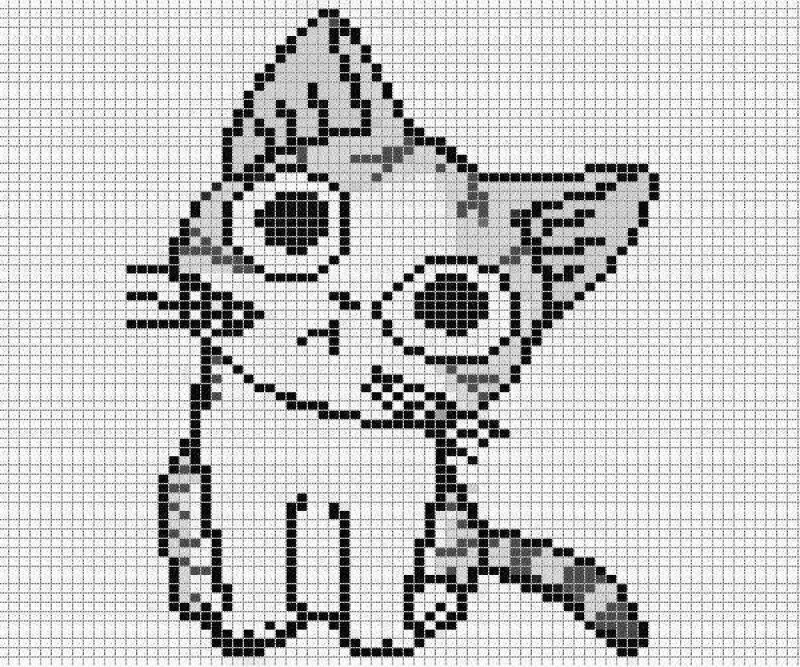 рисунки по клеточкам милые котики