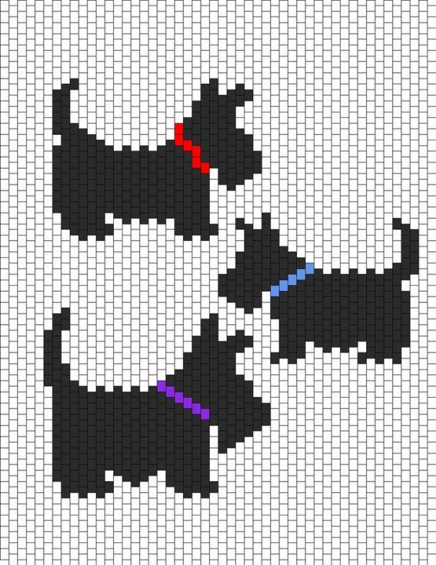 Рисунки по клеточкам собаки