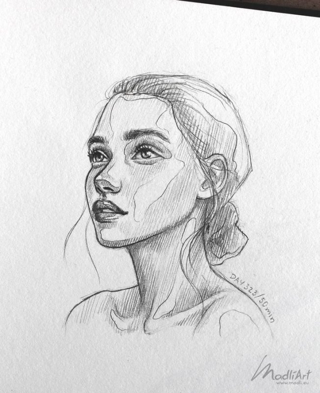 Зарисовки лица человека