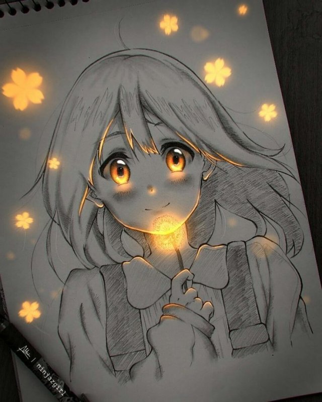 Anime Glow Art draw