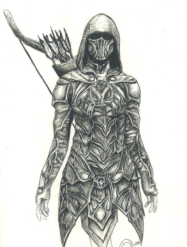 Соловьиная броня в Skyrim арт