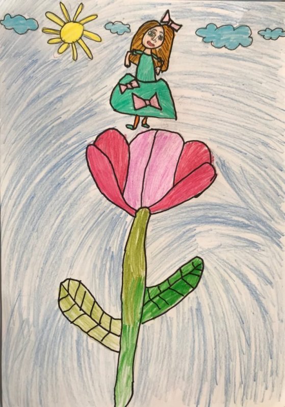 Рисунок Дюймовочки