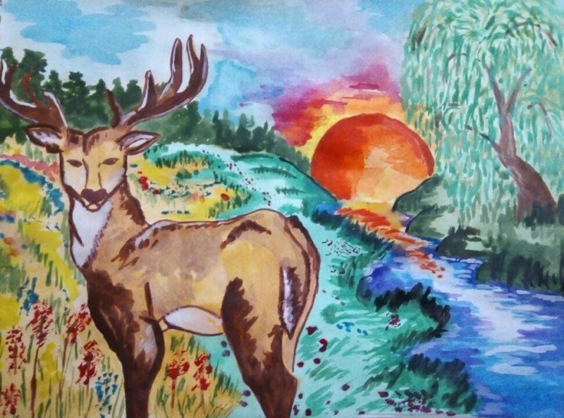 Рисунок на тему природа родного края
