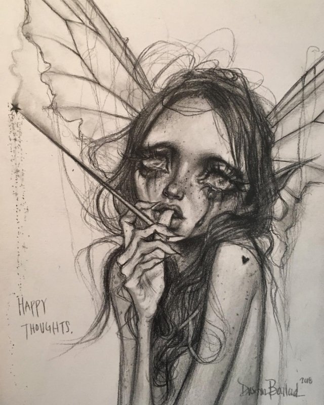 Рисунки карандашом Готика