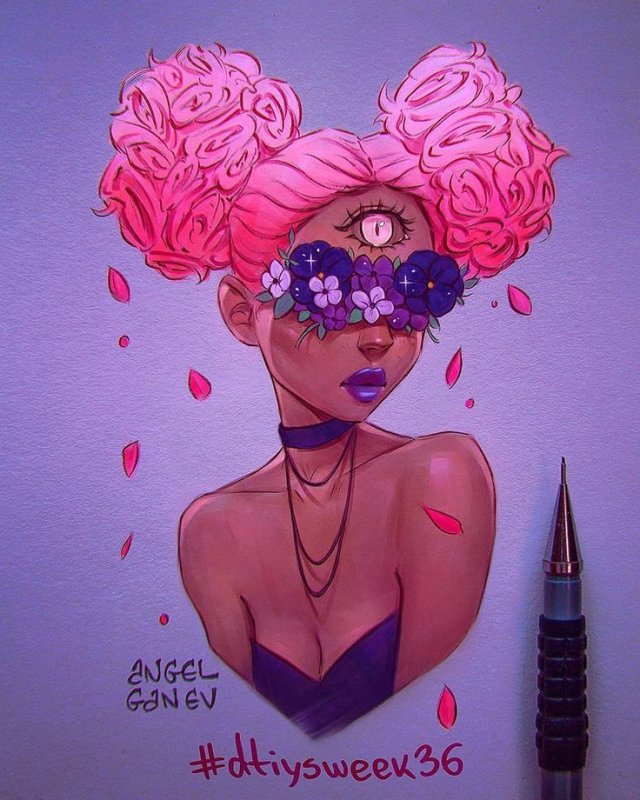 Angel Ganev Art девушки карандаш