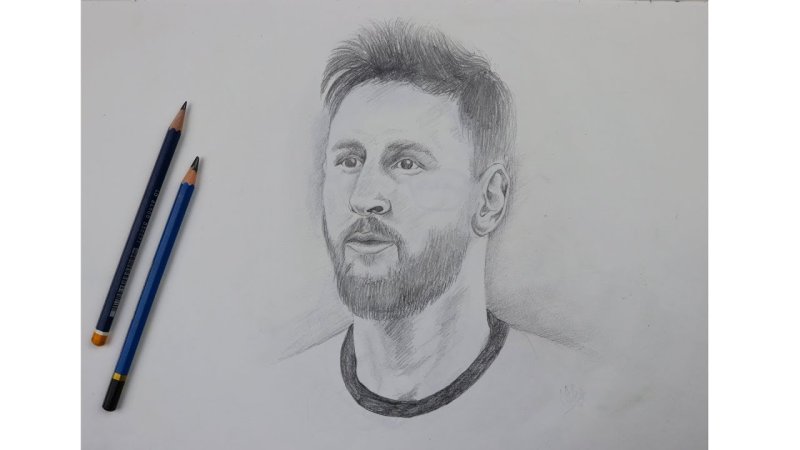 Рисунок Месси легкий
