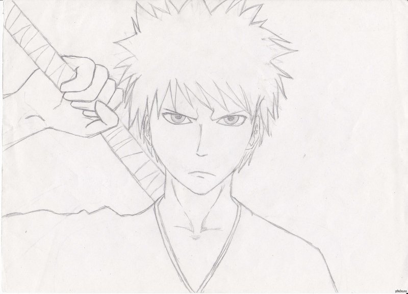 ичиго куросаки для срисовки