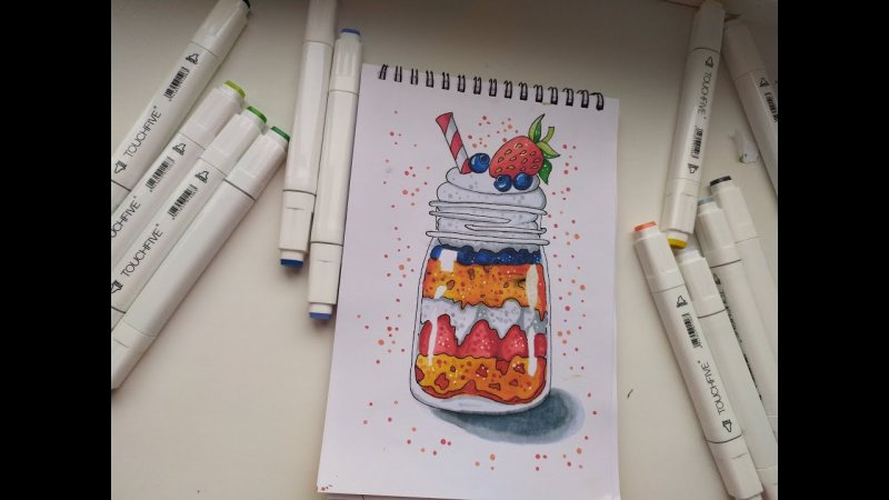 Рисунки спиртовыми маркерами