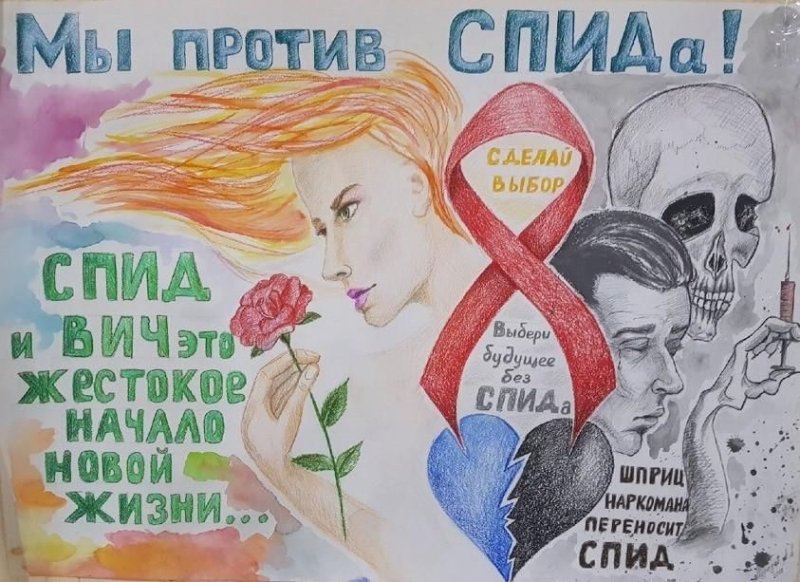 Мы против СПИДА рисунки