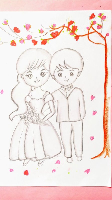 рисунки на годовщину свадьбы родителям