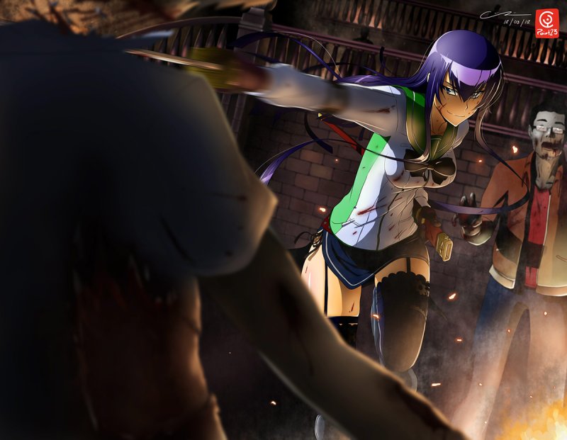 High School of the Dead Саэко Бусудзима