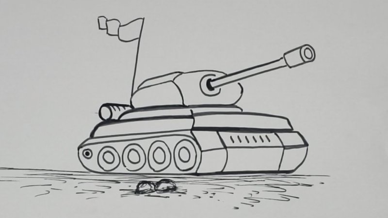 Танк т-34 для срисовки